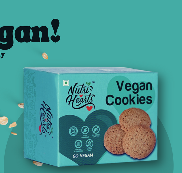 Nutri Hearts Vegan Cookies (Pack of 4)