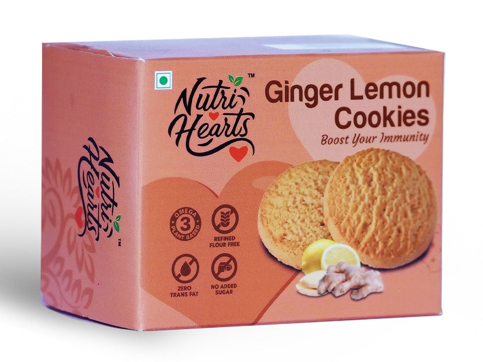 Nutri Hearts Ginger Lemon Cookies