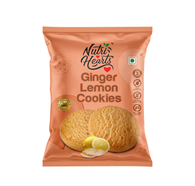 Nutri Hearts Ginger Lemon Cookies